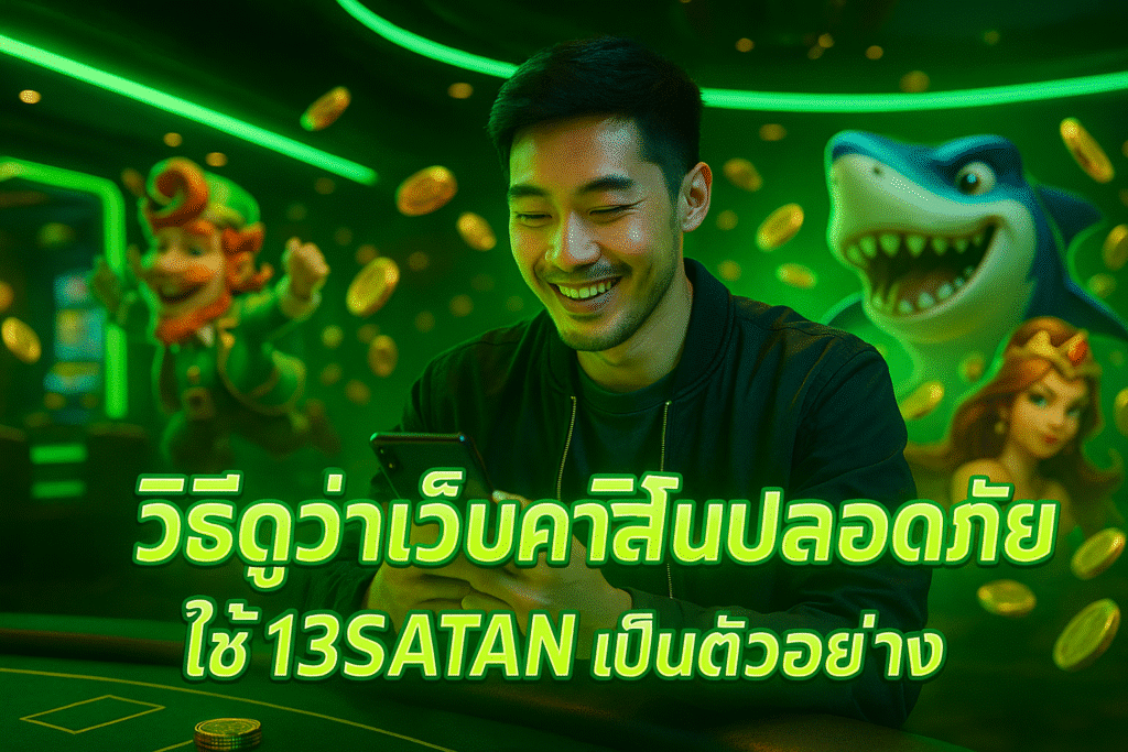 วิธีดูว่าเว็บคาสิโนปลอดภัย ใช้ 13SATAN เป็นตัวอย่าง